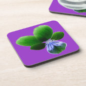 Green Pansy Cork Untersetzer (Linke Seite)
