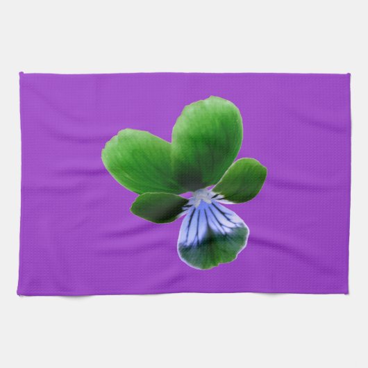 Green Pansy Kitchtuch Geschirrtuch (Horizontal)