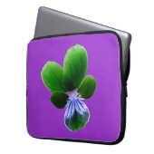 Green Pansy Laptop Bag Laptopschutzhülle (Vorderseite Links)