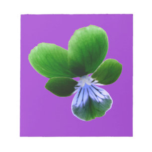 Green Pansy Notepad Notizblock