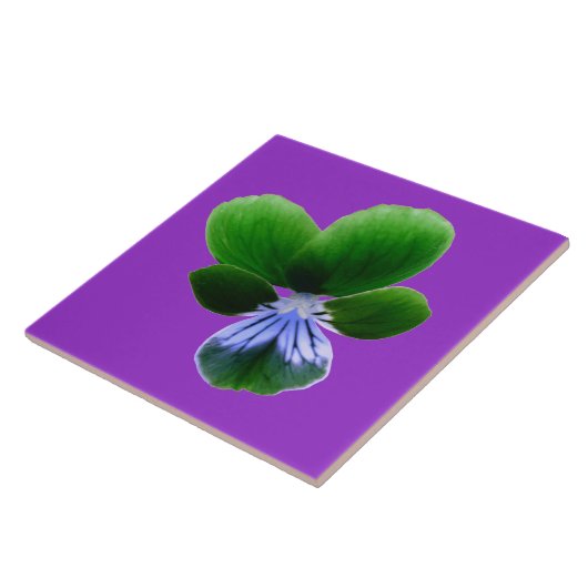 Green Pansy Tile Fliese (Seite)
