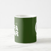 Green Papa Bear Minimalistische Typografie Tasse f (Mittel)