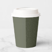 Green Paper Cup mit zwei Tonen Moos - Anpassbar Pappbecher (Links)
