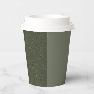 Green Paper Cup mit zwei Tonen Moos - Anpassbar Pappbecher