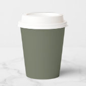 Green Paper Cup mit zwei Tonen Moos - Anpassbar Pappbecher (Vorderseite)