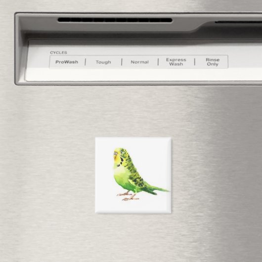 Green Parakeet Magnet (In Situ (Geschirrspüler))