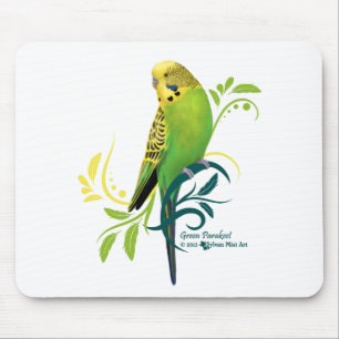 Green Parakeet Mousepad