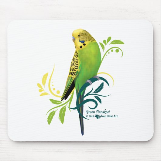 Green Parakeet Mousepad (Vorne)