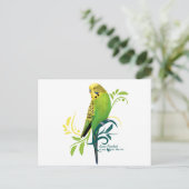 Green Parakeet Postkarte (Stehend Vorderseite)