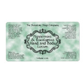 Green parchment vintage frame cosmetic label (Vorne)