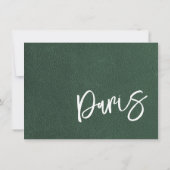 Green Paris Passport Dankeskarte (Rückseite)