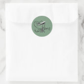 Green Paris Passport Runder Aufkleber (Tasche)