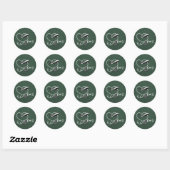Green Paris Passport Runder Aufkleber (Blatt)