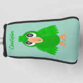Green Parrot Design Golf Headcover (Vorderseite)