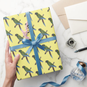 Green Parrot Macaw Kunsthandwerk Malerei Geschenkpapier