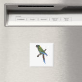 Green Parrot Macaw Kunsthandwerk Malerei Magnet (In Situ (Geschirrspüler))