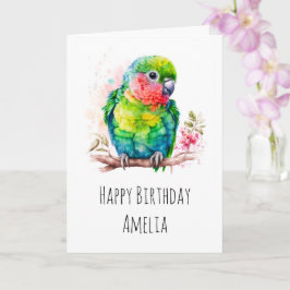 Green Parrot - Niedlicher Baby Bird Birthday Karte