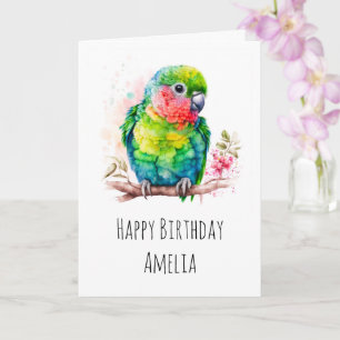 Green Parrot - Niedlicher Baby Bird Birthday Karte