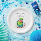 Green Parrot - Niedlicher Baby Bird Birthday Pappteller (Party)