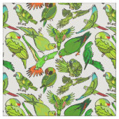 Green Parrot Pattern Stoff (Nahaufnahme)