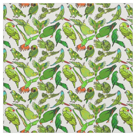 Green Parrot Pattern Stoff (Muster)