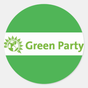 Green Party UK Logo Runder Aufkleber