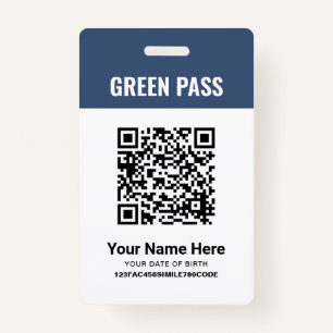 Green Pass-Impfzertifikat PVC Navy Blue Ausweis