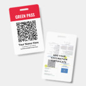 Green Pass-Impfzertifikat PVC Red Ausweis (Front & Back)