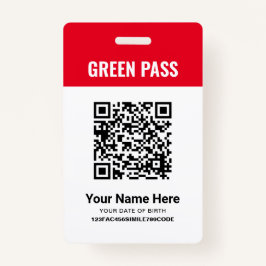 Green Pass-Impfzertifikat PVC Red Ausweis