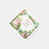 Green Pastel Fairy Birthday - Serviette (Ecke)