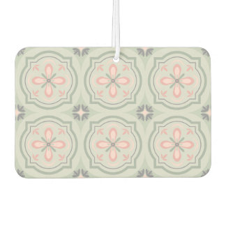 Green Pastel Floral Tiles Autolufterfrischer