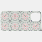 Green Pastel Floral Tiles Case-Mate iPhone Hülle (Rückseite (Horizontal))