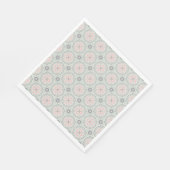 Green Pastel Floral Tiles Serviette (Ecke)