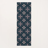 Green Pastel Floral Tiles Yogamatte (Rückseite)