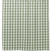 Green Pastel Gingham Pattern Modern Farmhouse Duschvorhang (Vorderseite)
