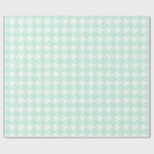 Green Pastel Hahnentrittmuster Muster Modernes, ei Geschenkpapier (Flach)