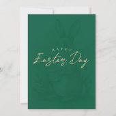 Green Pastel Watercolor Bunny Easter Brunch  Einladung (Rückseite)