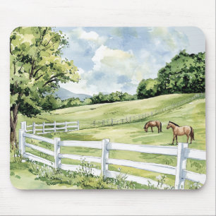 Green Pastures Ranch Pferde Mousepad