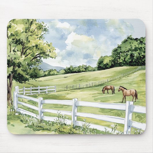 Green Pastures Ranch Pferde Mousepad (Vorne)