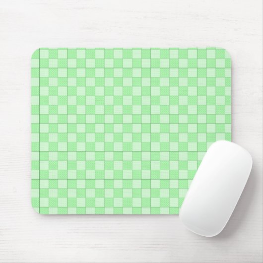 Green Patchwork Muster Mousepad (Mit Mouse)