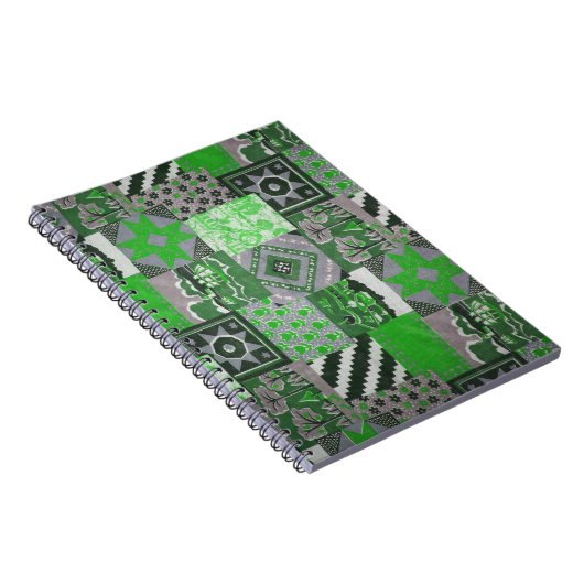 Green Patchwork-Notebook Notizblock (Rechte Seite)