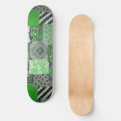 Green Patchwork Skateboard Deck (Vorderseite)