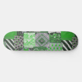 Green Patchwork Skateboard Deck (Horizontal)