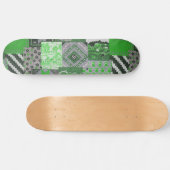 Green Patchwork Skateboard Deck (Horizontal)