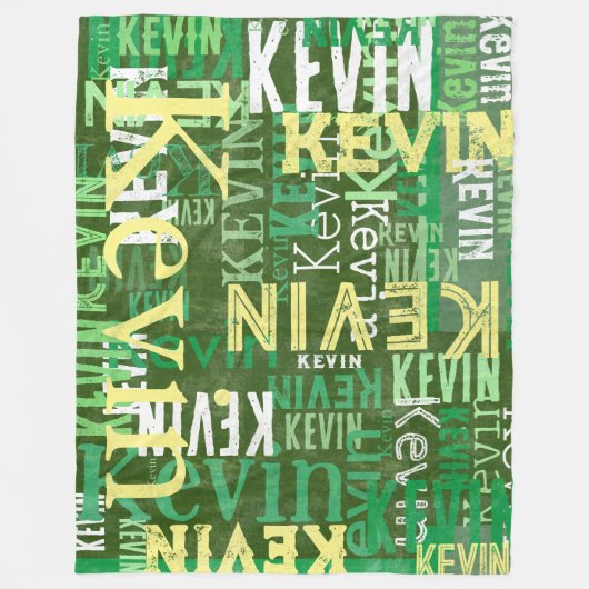 Green Patchwork von Names Urban Style Fleecedecke (Vorderseite)