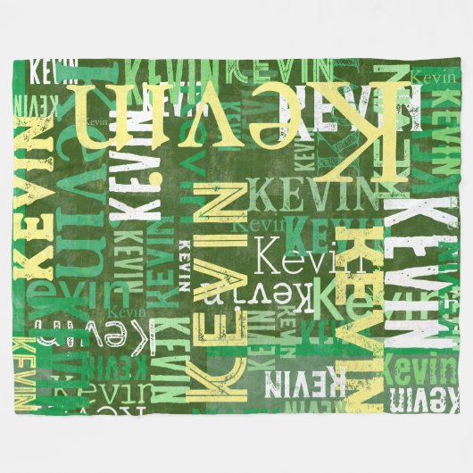 Green Patchwork von Names Urban Style Fleecedecke (Vorderseite (Horizontal))