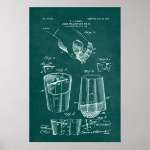 Green Patent für flüssige Strainer und Mixer Poster