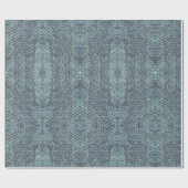 Green Patina Viper Snakeskin Geschenkpapier (Flach)