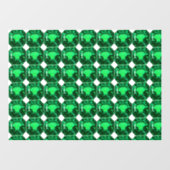 Green Pattern Emerald Fensteraufkleber (Blatt)