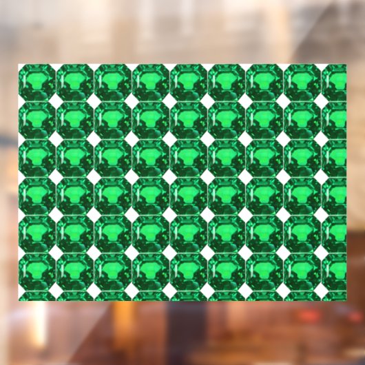 Green Pattern Emerald Fensteraufkleber (Blatt 2)